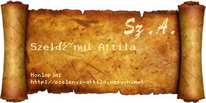 Szelényi Attila névjegykártya