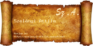 Szelényi Attila névjegykártya
