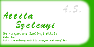 attila szelenyi business card