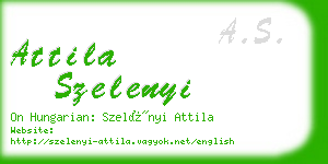 attila szelenyi business card